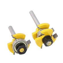 Load image into Gallery viewer, 3-Teeth T-type Tenon Knife Cutter 2PCS - Yellow 1/4