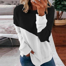 Load image into Gallery viewer, Crew Neck Contrast Sweatshirt