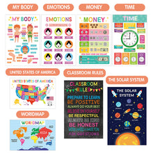 Load image into Gallery viewer, Colorful Educational Posters（16 PCS/SET ）
