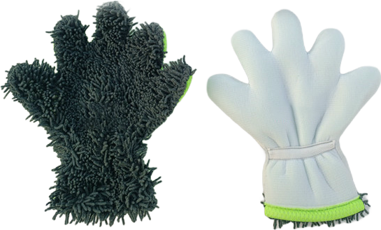 Double-sided five-finger car wash gloves