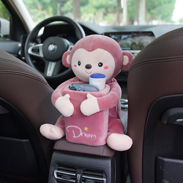 Vehicle Tissue Box Trash Can