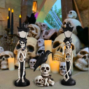 Resin Skeleton Decoration Light & Skull Crow Light