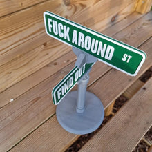 Load image into Gallery viewer, F Around/Find Out Street Sign Desk Decoration