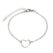 Load image into Gallery viewer, Heart Outline Ankle Bracelet