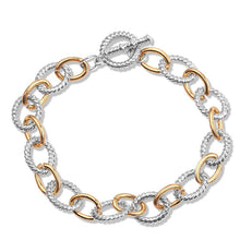 Load image into Gallery viewer, Two Tone Knot Twisted Bangle