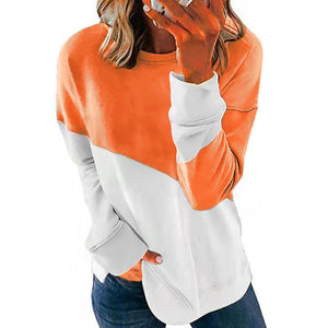 Crew Neck Contrast Sweatshirt