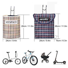 Load image into Gallery viewer, Canvas Folding Bicycle Basket