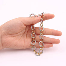 Load image into Gallery viewer, Two Tone Knot Twisted Bangle