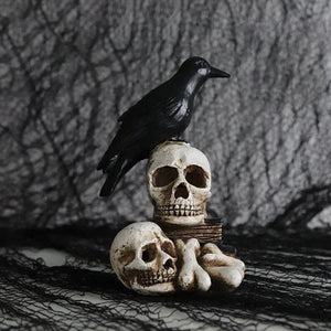 Resin Skeleton Decoration Light & Skull Crow Light
