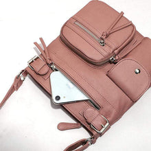 Load image into Gallery viewer, Multi-Pocket Soft PU Crossbody Bag