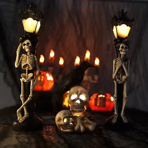 Resin Skeleton Decoration Light & Skull Crow Light