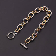 Load image into Gallery viewer, Two Tone Knot Twisted Bangle