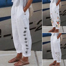 Load image into Gallery viewer, Women&#39;s Leisure Printed Pocket Casual Pants